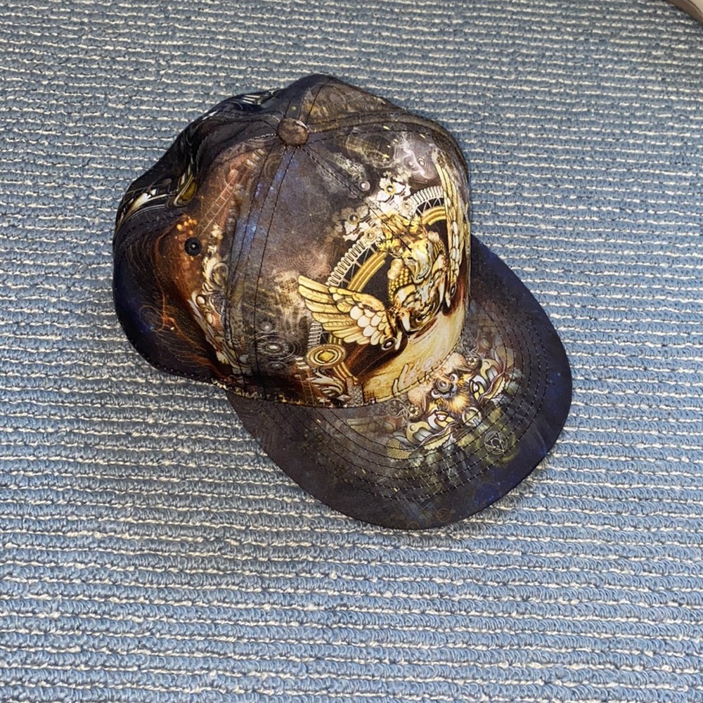 Psychedelic SnapBack hat w crazy design